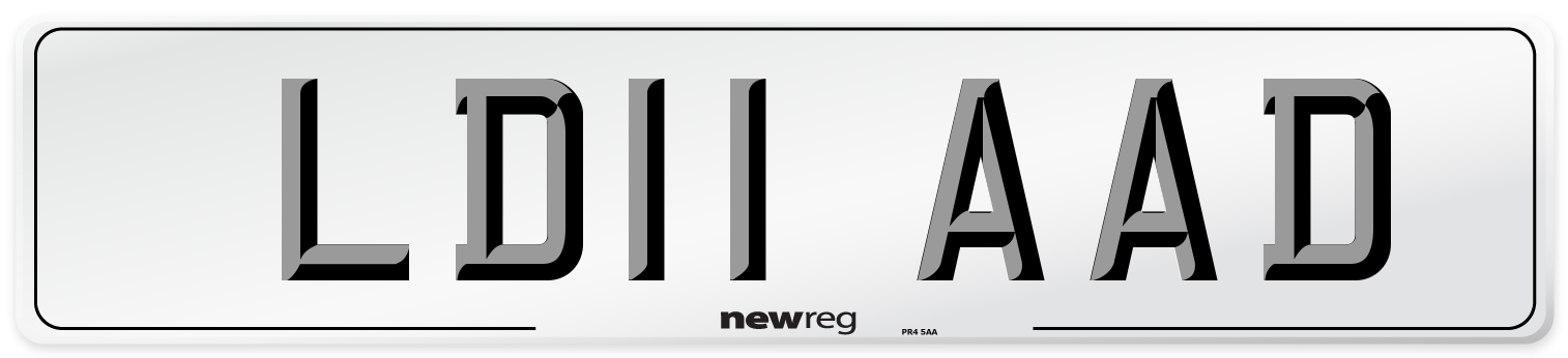 LD11 AAD Number Plate from New Reg
